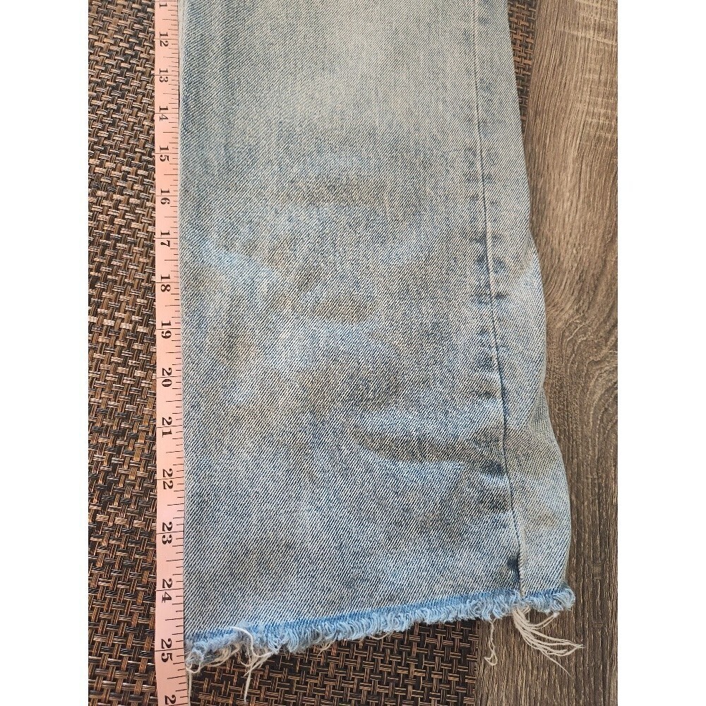 ALLSAINTS Mazzy Jeans Cropped Wide Leg Distressed 100% Cotton Sz 25 - Picture 4 of 7